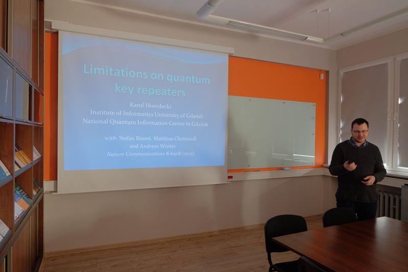 Karol Horodecki - Information theoretic limitations on quantum key repeaters Karol Horodecki - Information theoretic limitations on quantum key repeaters